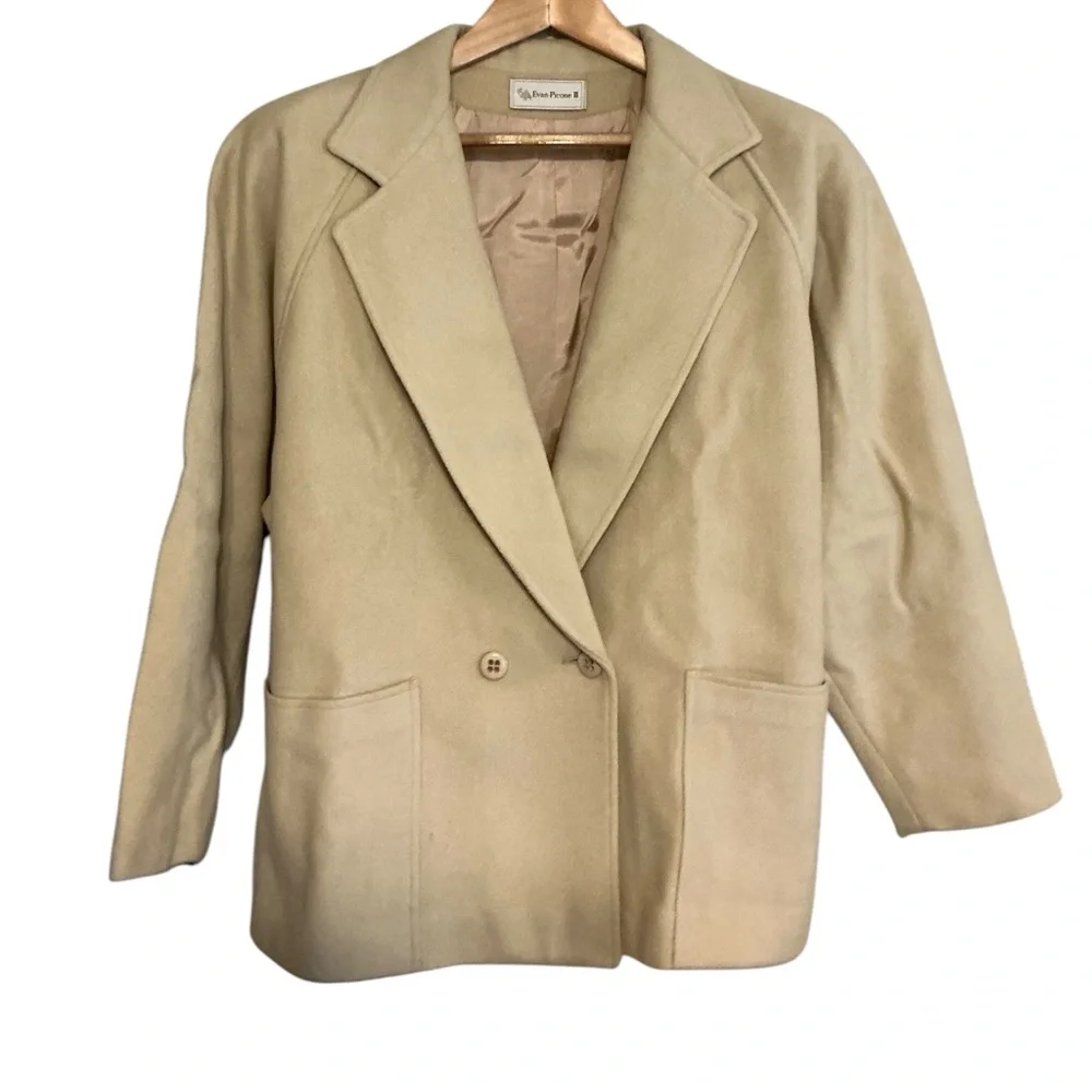 Evan Picone II Tan wool‎ Women's Blazer size L